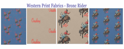 western fabric rodeo bronc rider