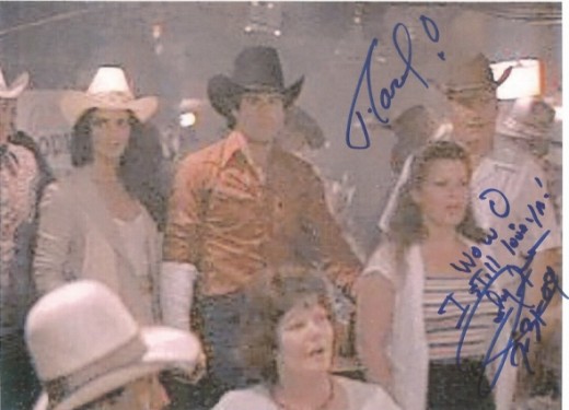 Urban Cowboy Photo signed by Johnny Lee